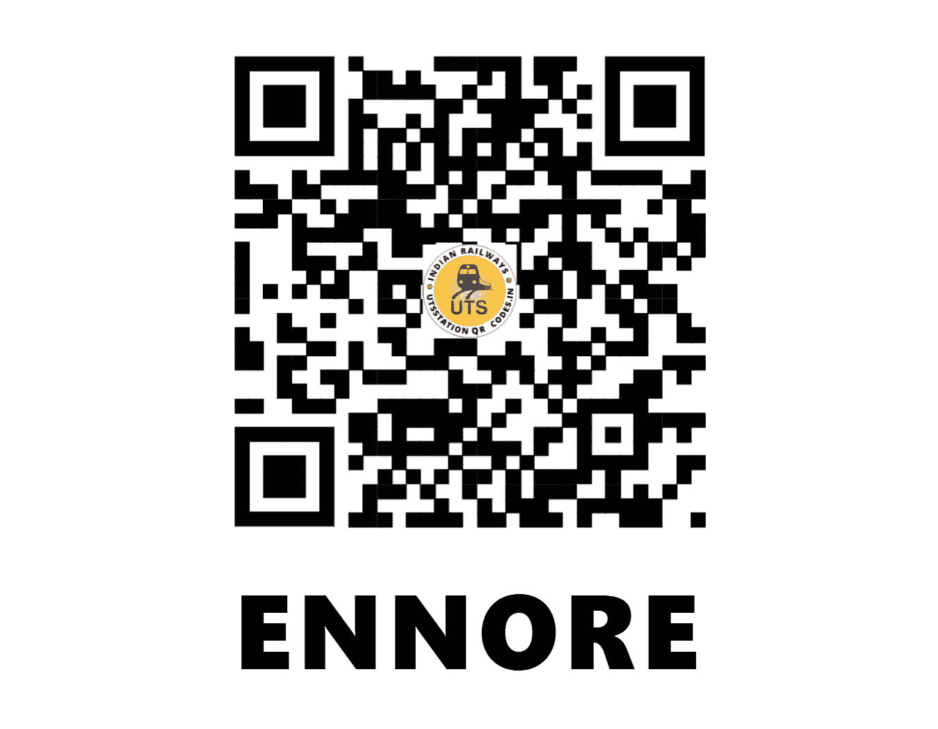 UTS QR Code for ENNORE - ENR (SR - TAMIL NADU)